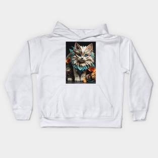 Fold Art Style Cat Kids Hoodie